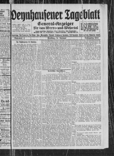 Titelseite einer Zeitung