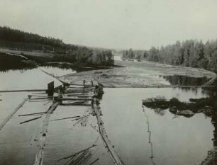 Värmland, Schweden, Flössereinlage am Jösseälv