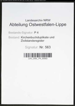 Kirchenbuchduplikat der katholischen Stadtgemeinde St.Patrokli, Kreis Soest (GHT 1852). (Gemeinde: Katholische Stadtgemeinde St.Patrokli)
