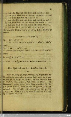 Von Ausziehung der Quadratwurzel