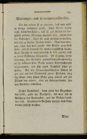 Warnungs- und Ermahnungsschreiben.