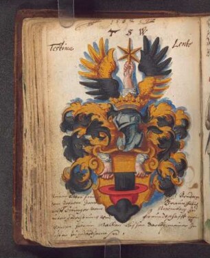 Wolf Ettinger, 1582: Initialen, Sentenz (lat.), Widm. (dt.), Gedicht (dt., 4 Verse), Sentenz (ital.)
