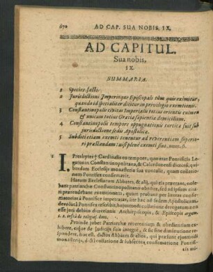 Ad Capitul. Sua nobis. IX.