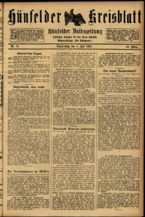 Ausgabe vom Donnerstag, den 05. Juli 1923.
