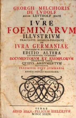 De iure foeminarum illustrium tractatus