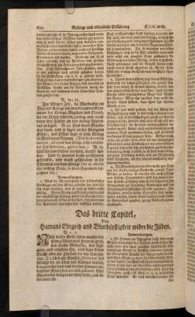 620-627, Das dritte - vierte Capitel
