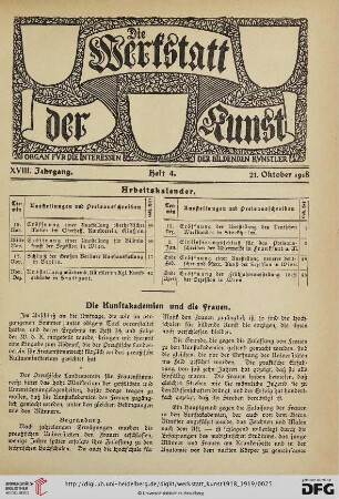 18: Die Kunstakademien und die Frauen, [1]