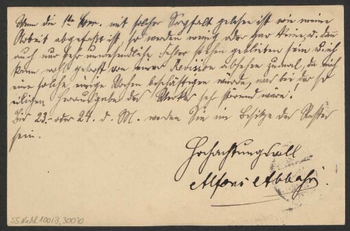 Brief an B. Schott's Söhne : 15.09.1901
