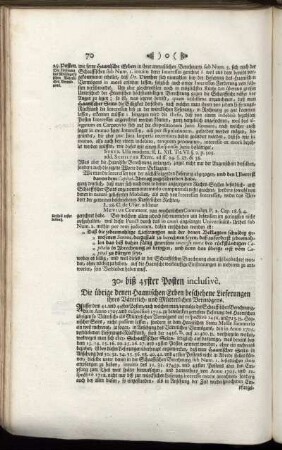 30- biß 45ster Posten inclusivè. - Acht und Viertzigster Posten.