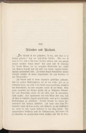 XIII. München und Mailand.