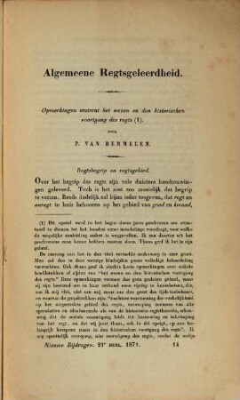 Nieuwe bijdragen voor rechtsgeleerdheid en wetgeving. 21,2. 1871 (1870)