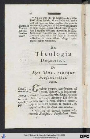 Ex Theologia Dogmatica.