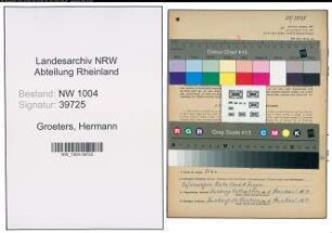 Entnazifizierung Hermann Groeters , geb. 12.06.1912 (Feuerwehrmann)