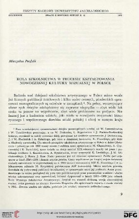 11: Rola szkolnictwa w procesie kształtowania nowoczesnej kultury wizualnej w Polsce