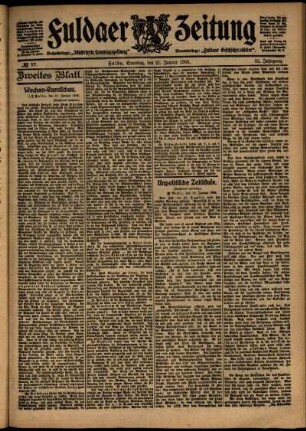 Zweite Ausgabe vom Samstag, den 21. Januar 1905.