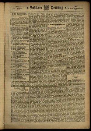 Zweite Ausgabe vom Freitag, den 05. Januar 1912.