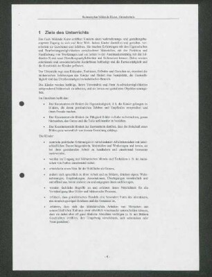 1 Ziele des Unterrichts