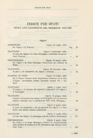 Indice per stati degli atti contenuti nel presente volume