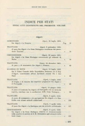Indice per stati degli atti contenuti nel presente volume