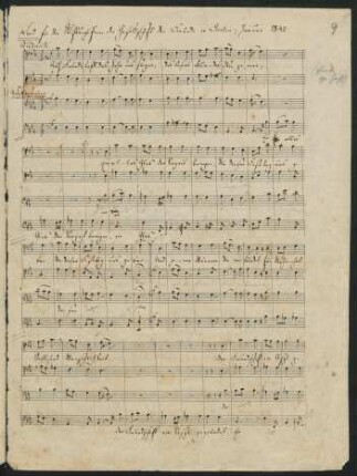 Auf Freunde lasst das Jahr uns singen; Coro maschile; Es-Dur; MWV G 32