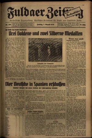 Ausgabe vom Freitag, den 07. August 1936.