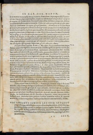 Vacantibus (Amice Lector) Aliquot paginis ...