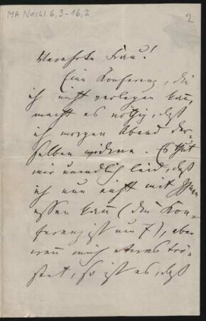 Brief an Enole Mendelssohn : o.D.