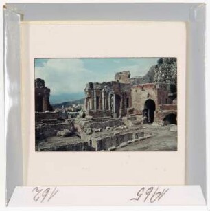 Taormina: Theater, Bühnengebäude (Foto 1965)
