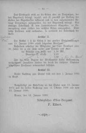 Vierter Statut-Nachtrag.