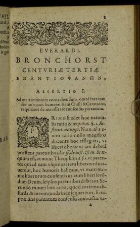 Assertio I. - Assertio XXV.