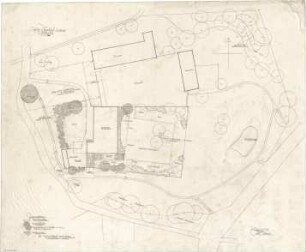 Gsaenger, Gustav; Schondorf am Ammersee (Bayern); Atriumschule - Schule, Gartenplan (Lageplan)