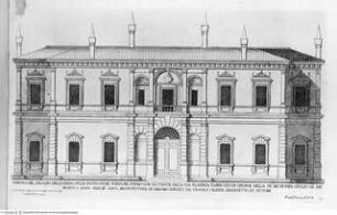 Palazzi di Roma de' più celebri architetti / disegnati da Pietro Ferrerio. 1. Buch., Tafel 41: Villa Giulia, Fassade