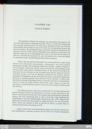 Chapter VIII Conclusion