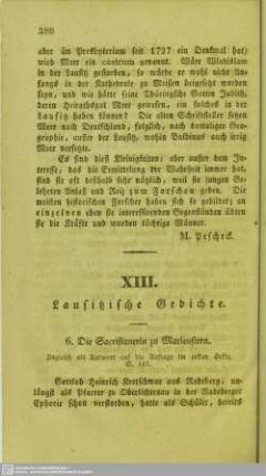 Lausitzische Gedichte