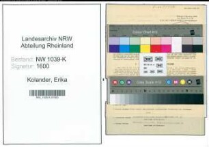 Entnazifizierung Erika Kolander , geb. 27.03.1913 ()