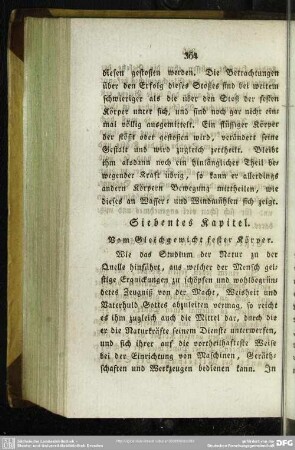 Siebentes Kapitel. Vom Gleichgewicht fester Körper