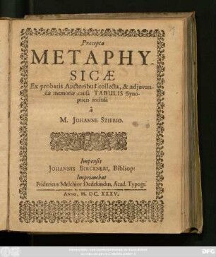 Praecepta Metaphysicae