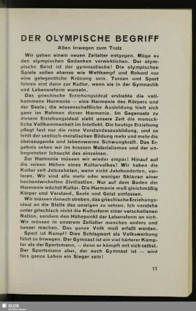Der Olympische Begriff