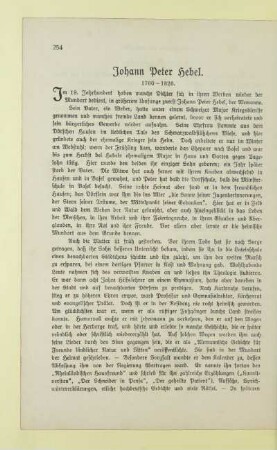 Johann Peter Hebel. 1760 - 1826