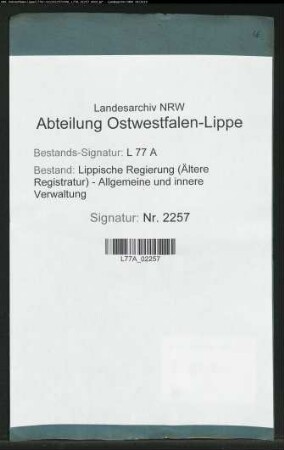 Revision der Geschäftsführung des Landrezeptors Hasse
