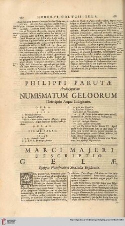Philippi Parutae Archetyporum numismatum Geloorum