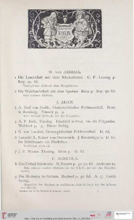 [Abbema-Zucchi] / Convolut (Nr. 1 - 971)