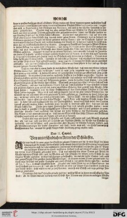 Das II. Capitel: Von unterschiedlichen Arten der Schläussen