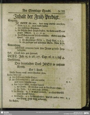 Inhalt der Früh-Predigt [Am Sonntage Exaudi]