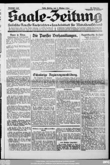 Saale-Zeitung : allgemeine Zeitung für Mitteldeutschland ; Hallesche neueste Nachrichten