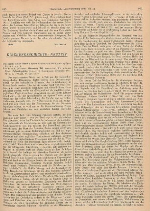 665-667 [Rezension] Den Danske Kirkes Historie. V.