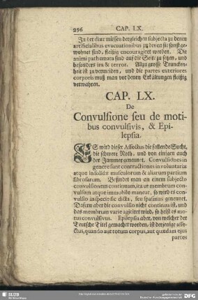 Cap. LX. De Convulsione seu de motibus convulsivis, & Epilepsia