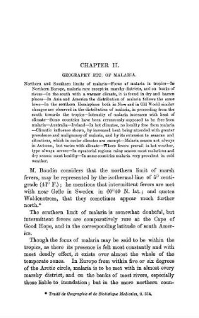 Chapter II. Geography Etc. Of Malaria