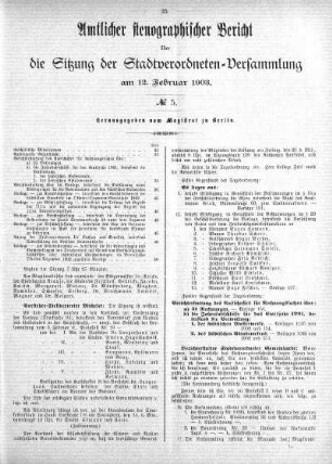 No. 5, 12. Februar 1903