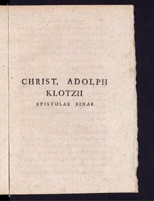 Epistolae Binae